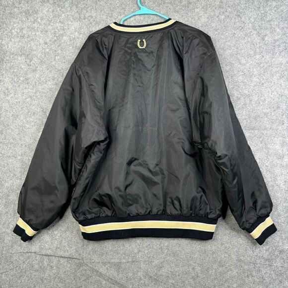 VTG Game Sportswear Jacket Men XL USA Pullover Black Nylon Bomber Football - Picture 8 of 9